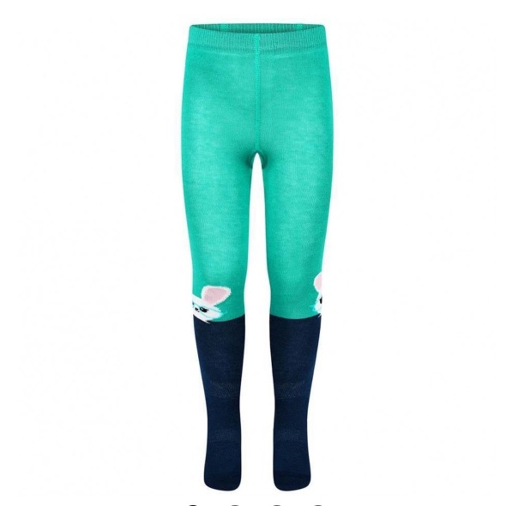 NWT Mim-Pi Luxury Bunny Rabbit Easter Thick Warm Blue Tights 4/6 8/10 10/12